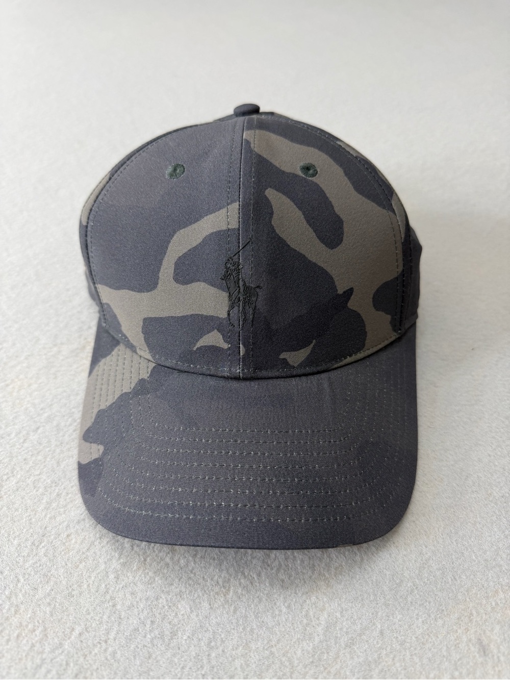 199/885 Polo Ralph Lauren Men's Grey Camo Pony Logo Twill Baseball Hat